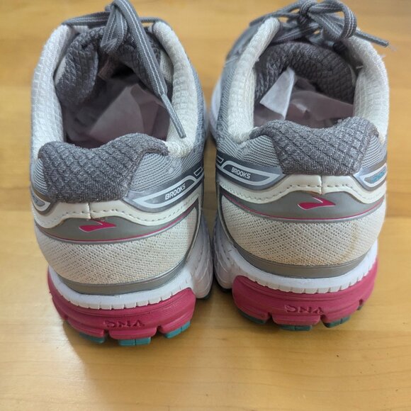 BROOKS GHOST 8 Running Shoes Size 9.5 D Wide Gray Pink Silver GUC - Picture 6 of 8